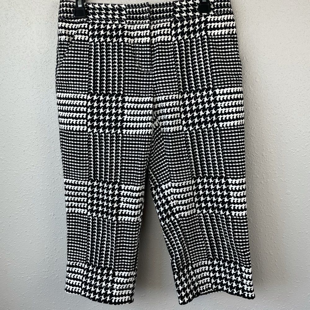 Etcetera Black and White Cropped Pants Size 2